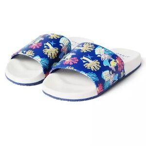 Janie and Jack Coral Fish Pool Slide NEW 8 beach summer swim slip on shoe sandal